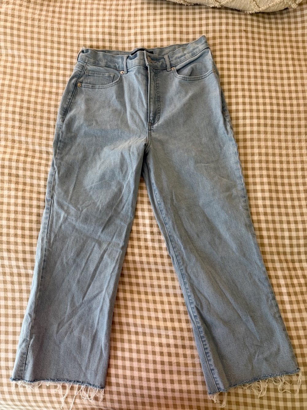 Express Light Blue Wide-Leg Jeans